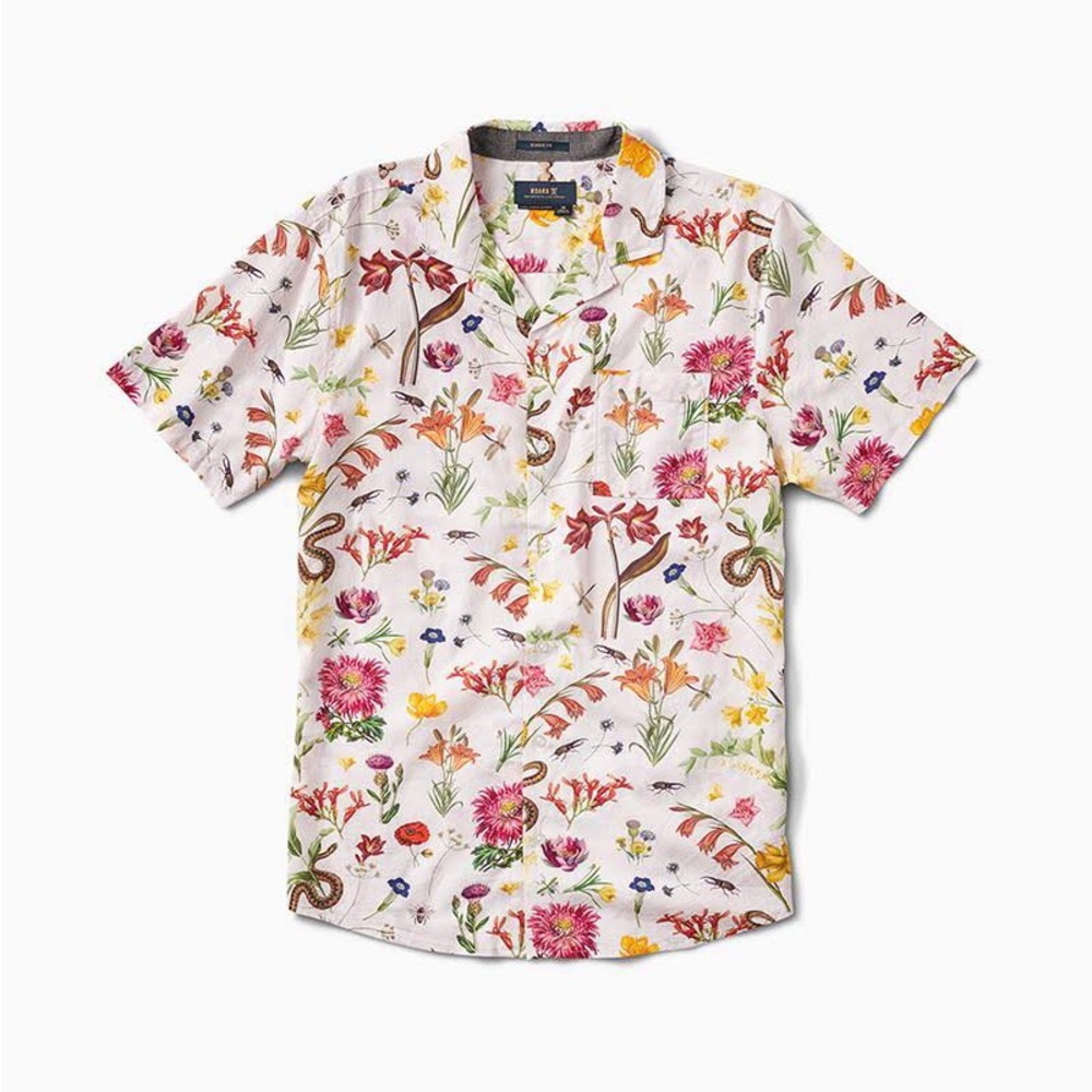 Mens Roark Large Button Up Pink Shirt